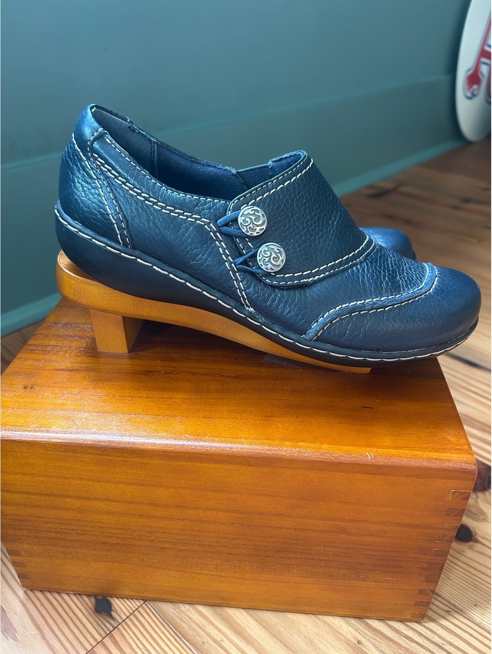 Clarks Bendable Ashland Alpine Navy Blue Women’s Size 7 (New Without Tags) - Picture 4 of 7